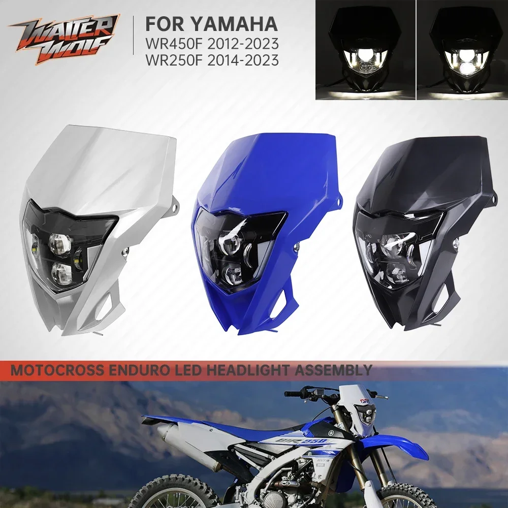ご確認下さい Headlight ヤマハWR YZ 250/400/450 mxエンデューロバイク用のホワイト