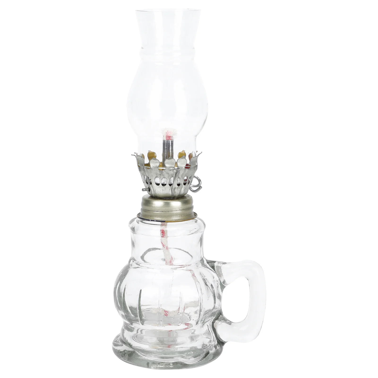 

Retro Style Glass Oil Lantern Glass Cover Kerosene Lamp Lighting Tool for Home