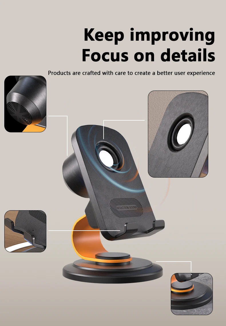 Altoparlante bluetooth wireless a induzione con supporto_voghion.com