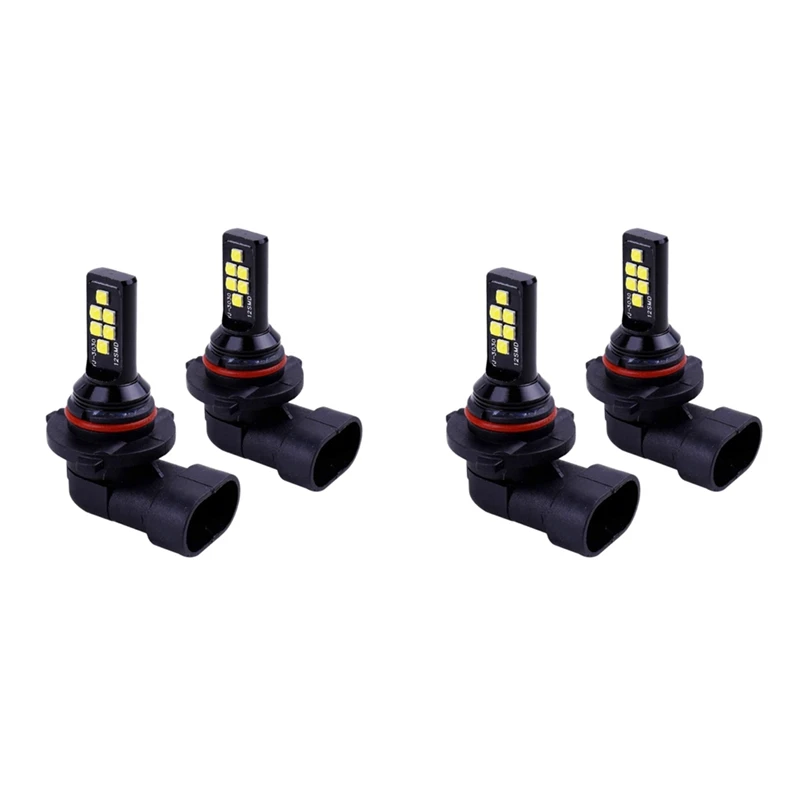 

4x HB4 9006 светодиодный противотуманная лампа, улучшенная 3030 SMD дневная ходовая лампа DRL, холодный белый 6000K