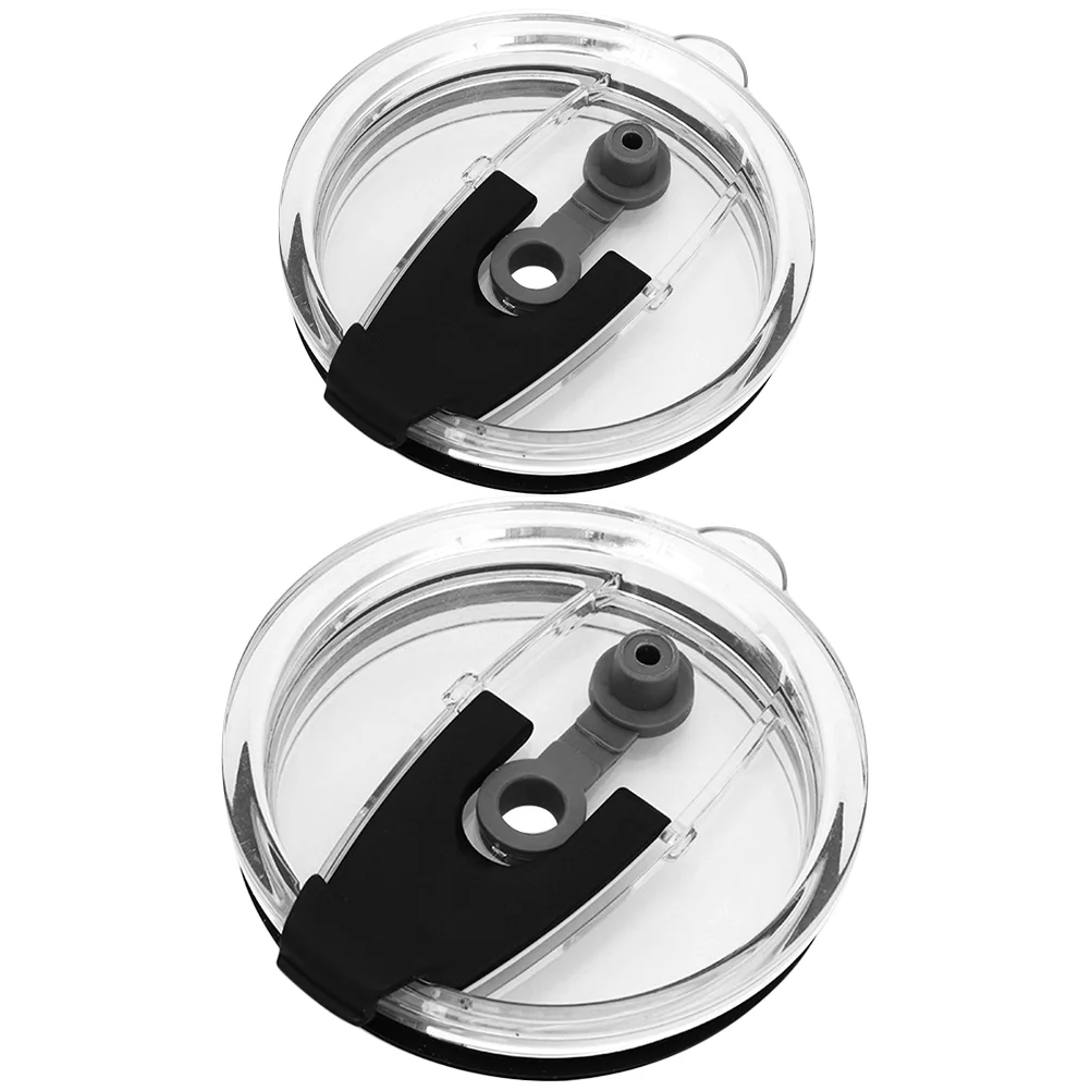 

2 Pcs Cup Lid 20 30oz Straw Sealing Water Mug Transparent Practical Lids Cover Spill-proof Household Travel