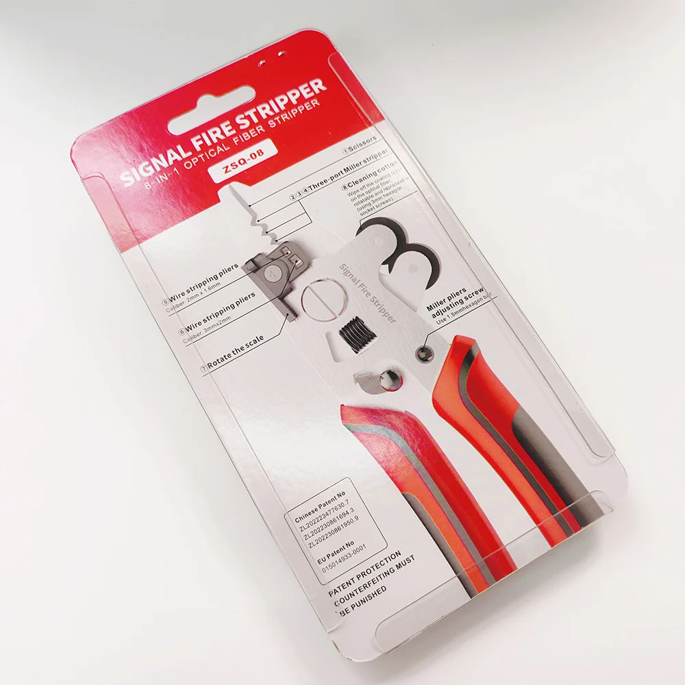 Free shipping FCST fiber optic stripper pliers with 3 ports, 8-in-1 Miler pliers for fusing FTTH tools