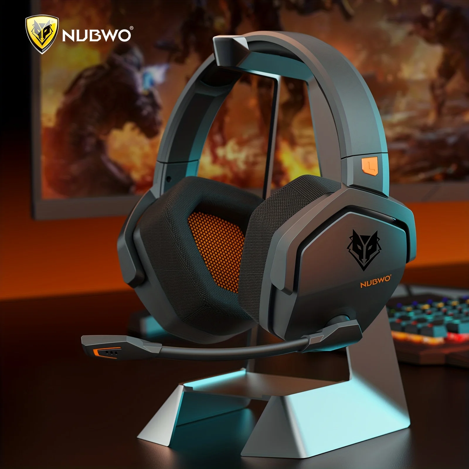  NUBWO G06 Gaming Headset for PS5, PS4, XBOX,PC, Mac, 2.4GHz Ultra-Low Latency Noise Cancelling Bluetooth Headphones With Mic
