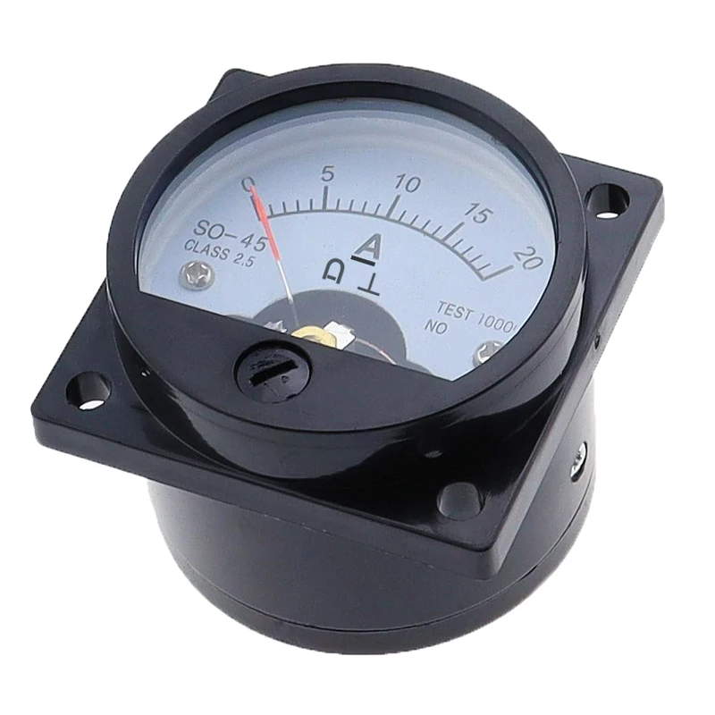 SO-45 DC Ammeter Analog Pointer Meter DC1A2A3A5A10A15A20A30A Electrical Testing Current Tester