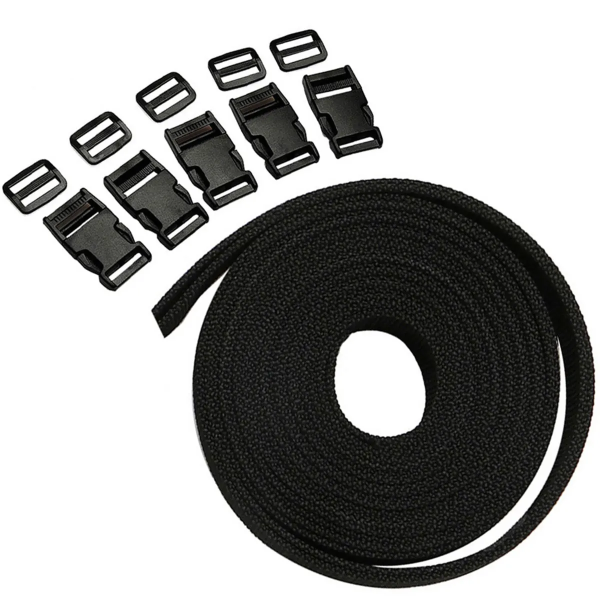 Nylon Webbing Straps 11Pcs 4M for Bags Making Plastic Buckles 25mm Flat Side Release Buckles Clips for DIY Luggage nylon webbing tape nylon webbing webbing ribbon