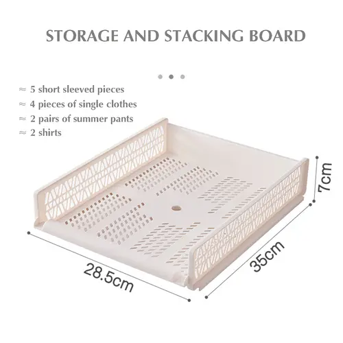 Bedroom Storage Shelves Wardrobe Closet Layered Partitions Home Drawers Organizer Stackable Storage Box Space Separation Tool - Image 7