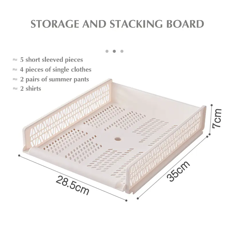 Bedroom Storage Shelves Wardrobe Closet Layered Partitions Home Drawers Organizer Stackable Storage Box Space Separation Tool - Image 7