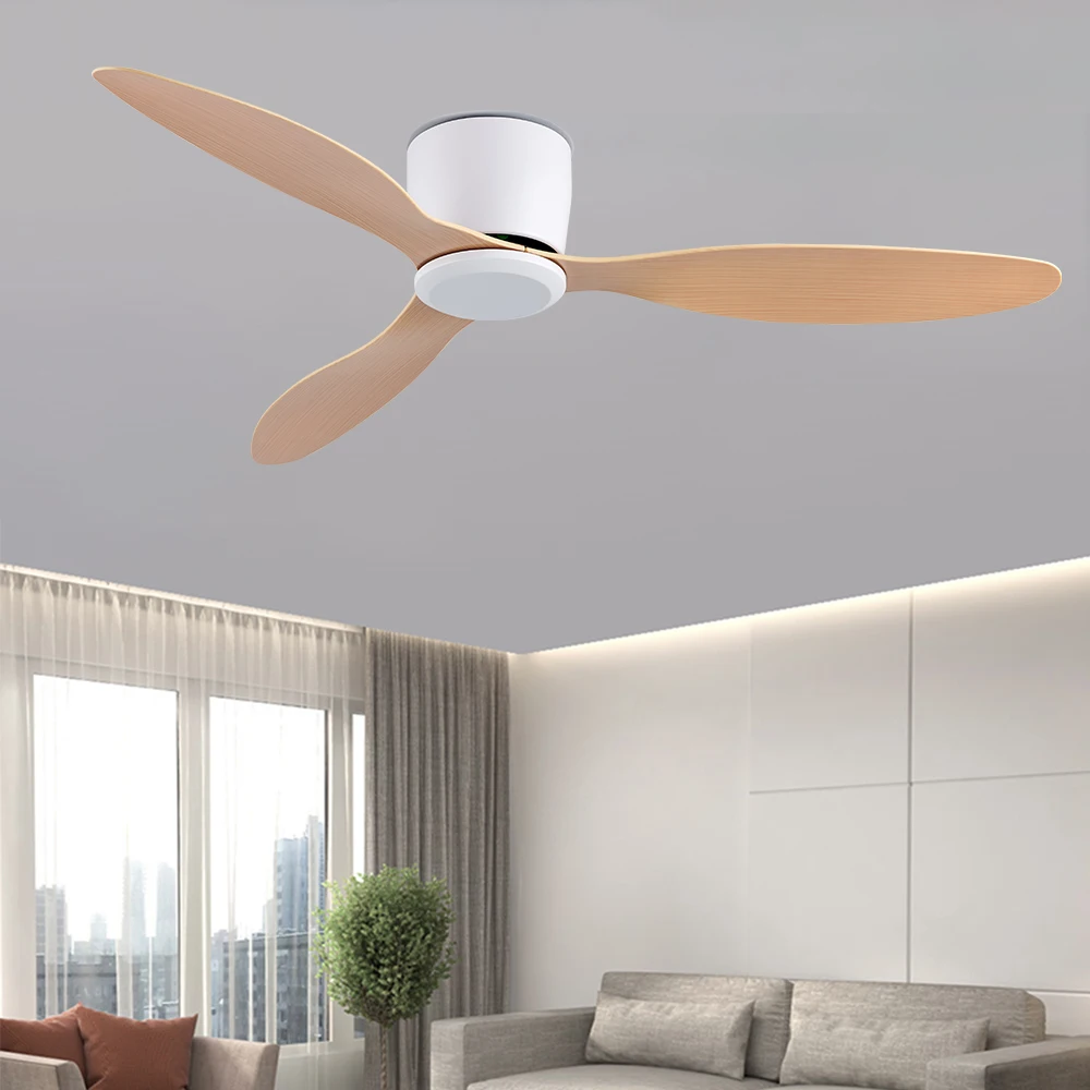 Ceiling Fan IRALAN Ceiling Fan with Remote Control without Light Modern Reversible DC Motor For Patio Bedroom Farmhouse