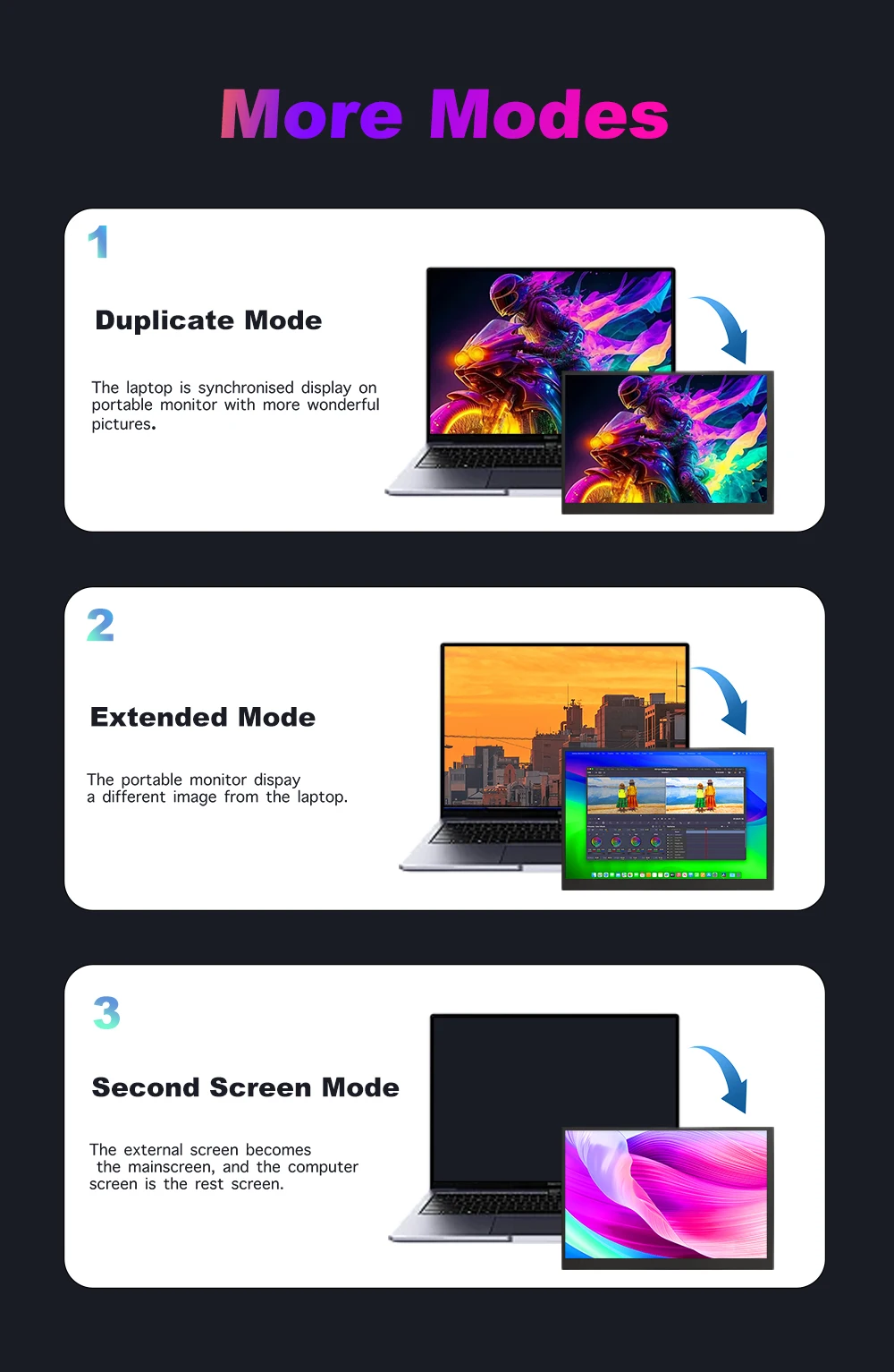 LESOWN USB C타입 와이드 모니터 8.9, 윈도우 PC용 소형 LCD 디스플레이, 확장 스크린, 10.1 인치, 1920x1200 IPS 16:10