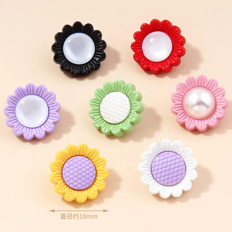 10pcs Children's Button Shirt Sweater Plastic Sewing Buttons Colorful  Cartoon Flower Button Accessories for Baby Clothing - AliExpress