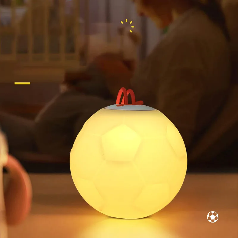 Creative Football Outdoor Camping Light Hand Charging Nightlight Table Decorative Mood Lamp Portable Children Gift light
