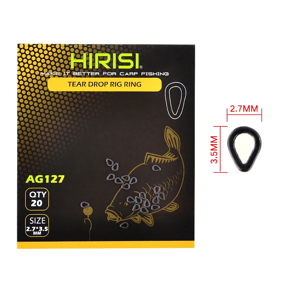 25 Pezzi Tear Drop Oval Round Link Loops Anelli Per Montature Carpfishing MOD