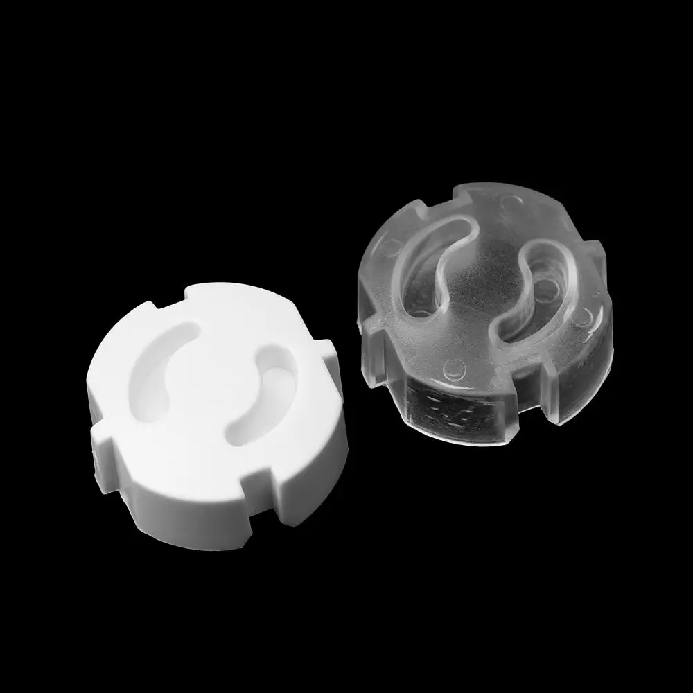 10pcs Plastic Security Locks Baby Safety Rotate Cover 2 Hole Round European Standard Electric Protection Children Socket