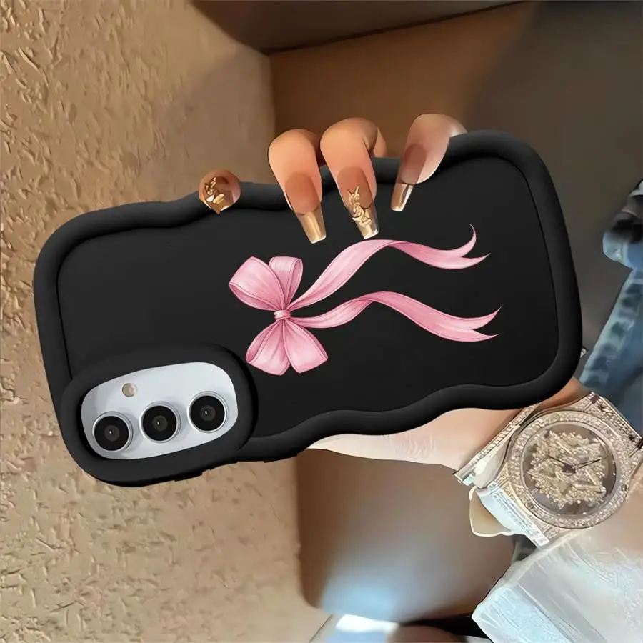 Chic Pink Bow Soft Phone Case Cover