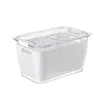 1-Piece Refrigerator Container with Removable Colander Leak-proof Food Storage Container Keeps Fruits, Vegetables and Meat Fresh 1