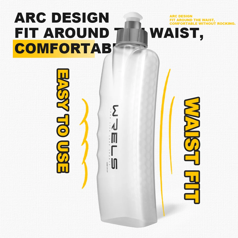 Upgraded Curved Easy Grip Sports Water Bottle Running & Cycling Belt Pack Convenient Fitness Water Bottle