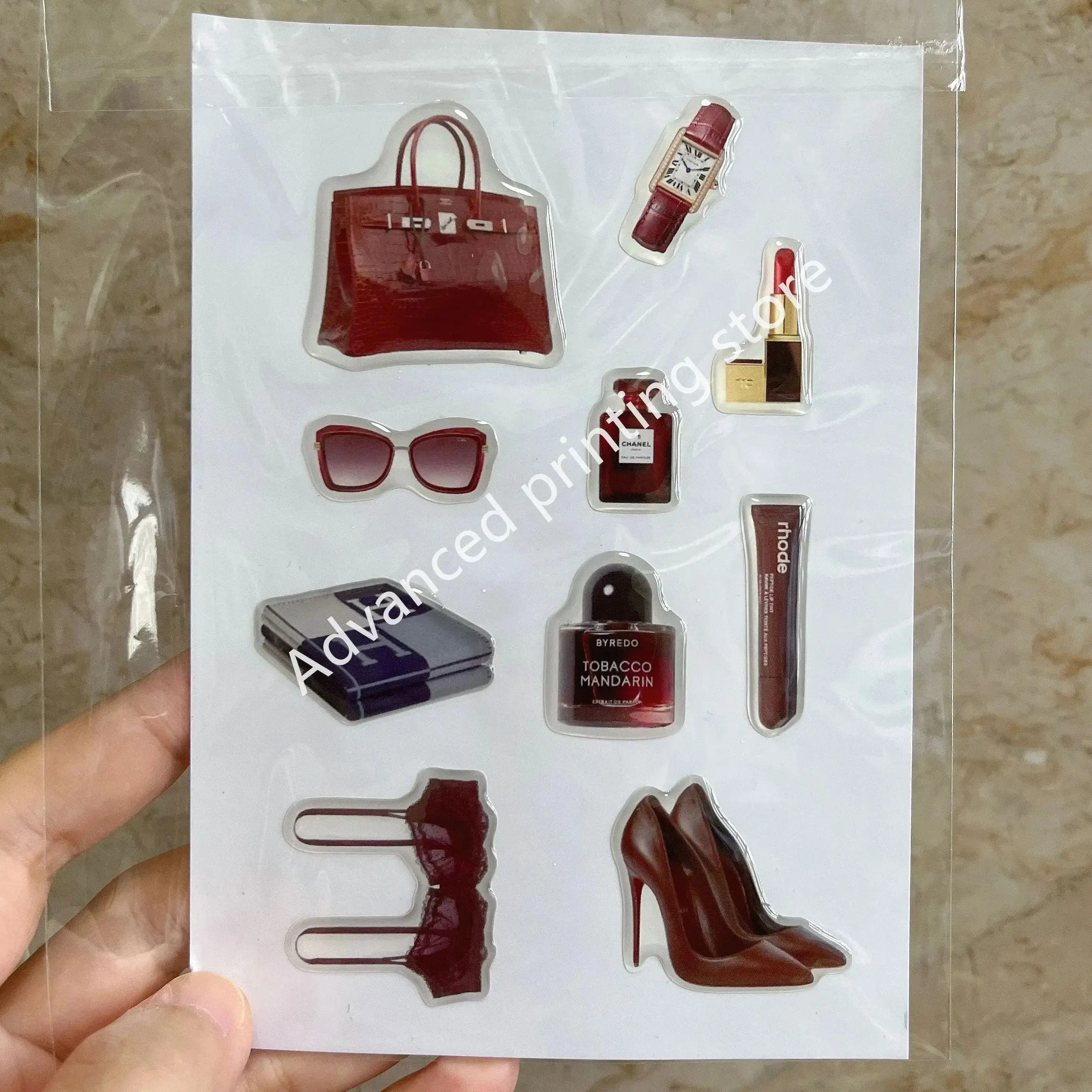 DlY 3D phone case dome epoxy 3d stickers personalized resin ipad label popular decorative crystal gel jelly cute shapes