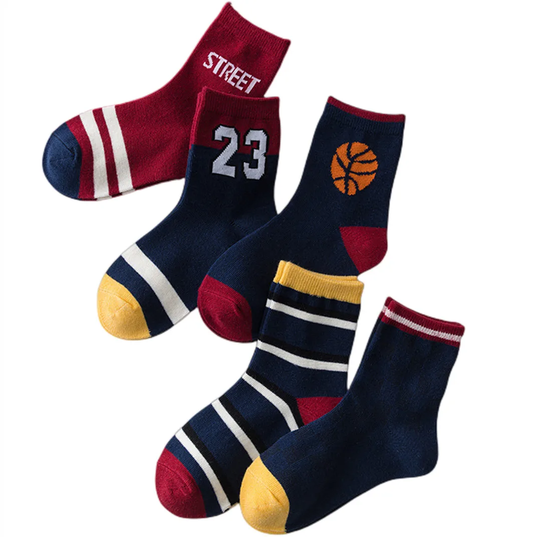 Children's Socks Spring Autumn Cotton Car Cartoon Boy's Sports 5/Pairs Boys Girls kids socks