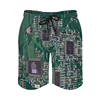 Electronic Motherboard 3D Printed Short Pants Technology Chip Graphic Beach Shorts For Men Clothes Casual Male Trunks Trousers 1