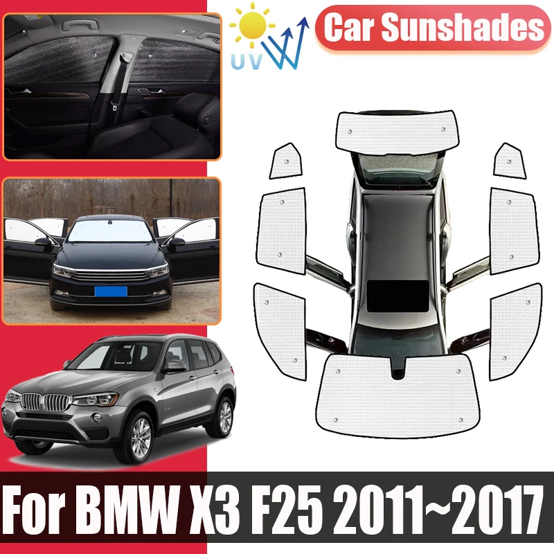 Side Window Visor For BMW X3 F25 2011-2013 Cars Sunshades Anti-UV Privacy Blocks Sunscreen Windows Auto Accessories