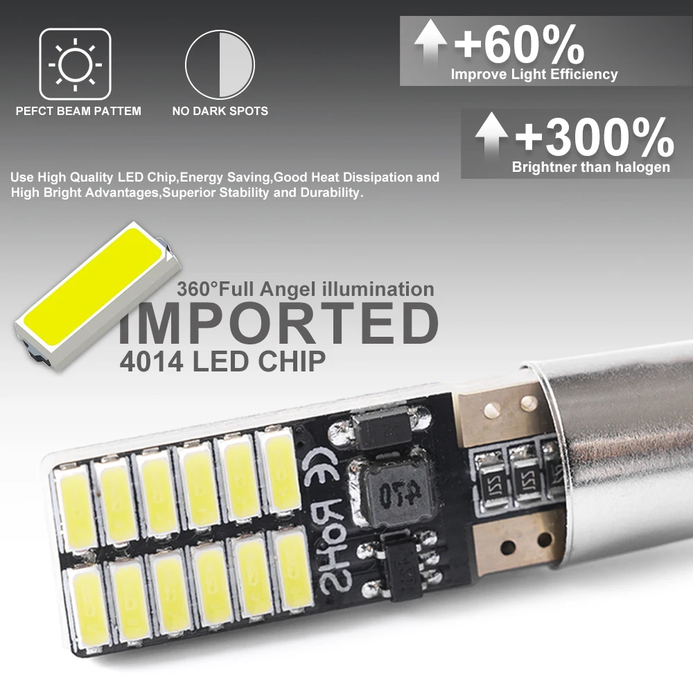 ƿ A3 8V 2013-2018 Canbus   BAX9S H6W 64132 LED   ڵ     , 2 