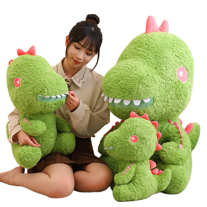 

Имитация Динозавра, плюшевые игрушки, домашний декор, подарок на день рождения, набивная милая детская подушка для сна, подушка для обнимания, кукла аниме зеленый дракон