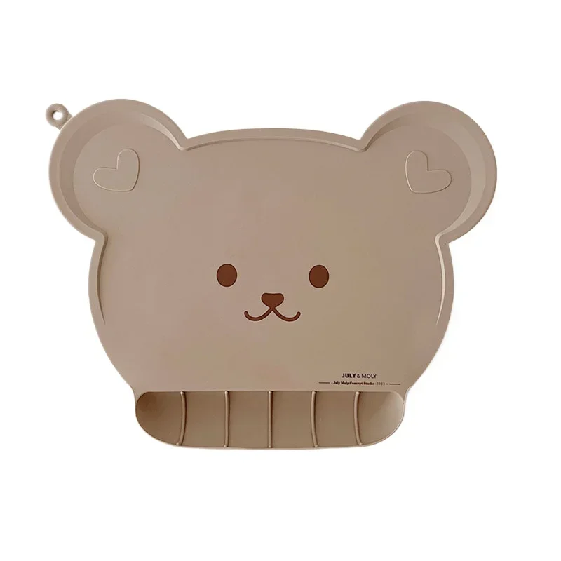 Cute Bear Shape Baby Silicone Placemat Heatproof Food Grade Kids Table Mat Baby Feeding Waterproof Baby Placemat Baby