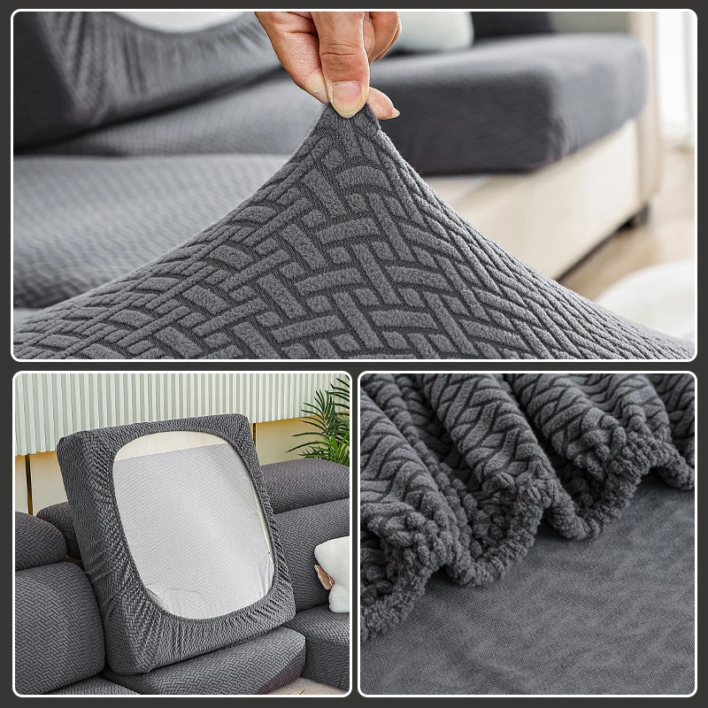 Oblique Grid Elastic Sofa Cover Jacquard Sofa Seat Cushion Covers Stretch Couch for Living Room Washable sofa cover