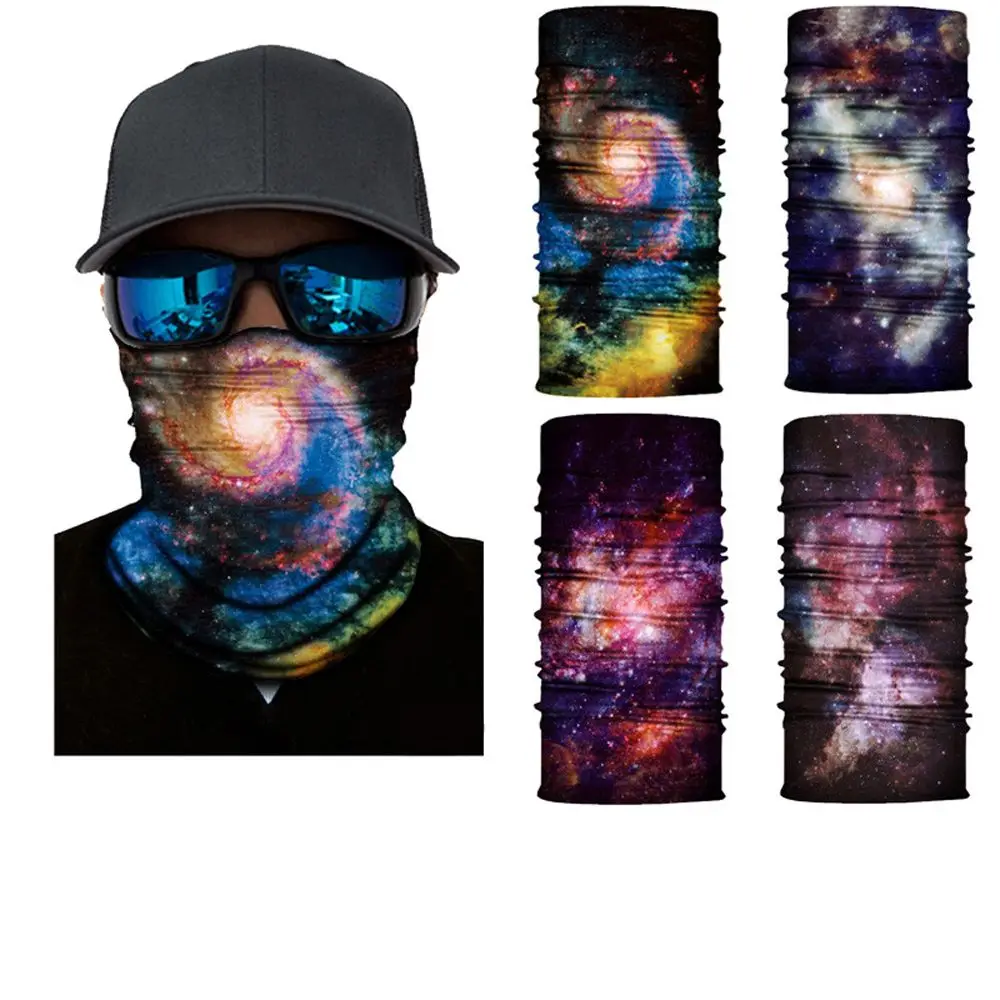 

Neck Face Cover Shield Headband Camouflage Seamless Bandana Fishing Balaclava Starry Sky Head Bandanas Seamless Balaclava