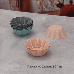 12-Piece Silicone Baking Mold Set: Round Muffin & Cupcake Bakeware (YH-021 Random Color)