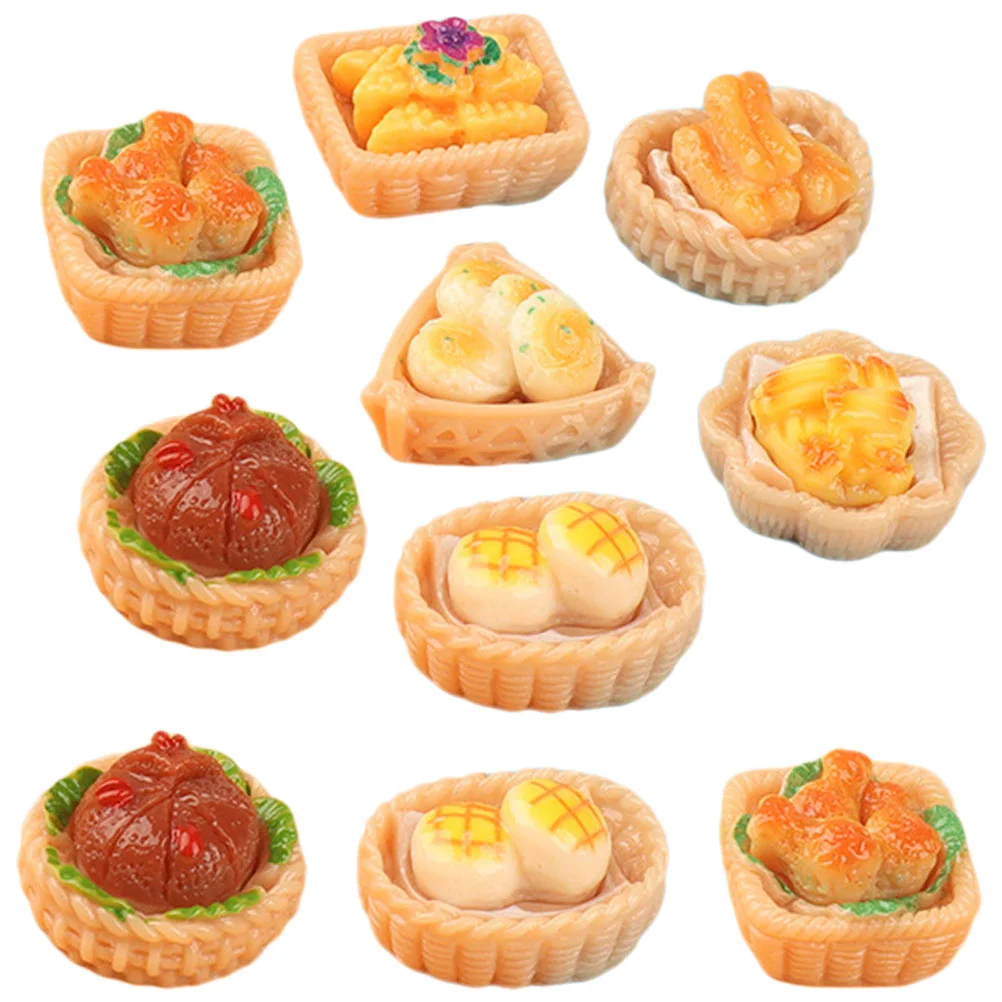

15 Pcs Miniature Food and Play Toy Decorative Cake Prop House Dessert Model Snack Props