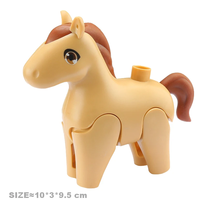 thumbnail image 1 of Grandes accesorios de bloques de construcción, muñecos de zoológico, canguro, rinoceronte, cebra, dinosaurio, serie de animales, juguetes Duplo ensamblados para bricolaje para regalo de niños, 1 of 5