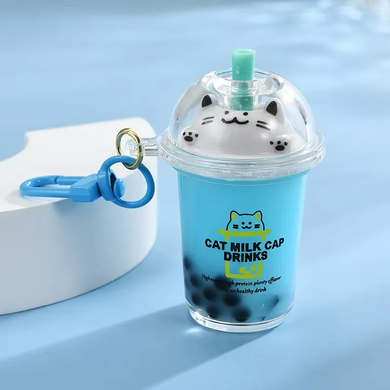 Oil Keychain - Cat Milk Tea Cup 7 Oil Keychain - Cat Milk Tea Cup _04