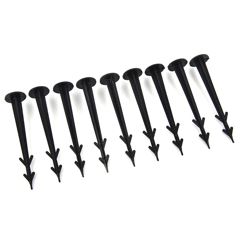 Garden staples plant stakes 50Pcs Plastic Garden Stakes Pegs Ground Nail Fixed Anti Insect Net