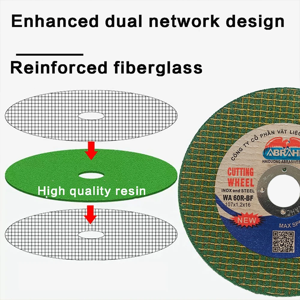 4 inch 107x1.2x16mm Metal Cutting Disc Resin Grinding Wheel Disc for Stainless Steel & lron Cutter Angle Grinder Cutting Blade