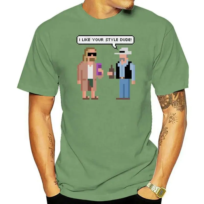 Boardrippaz T Shirt The Big Lebowski 8 Bit Pixel Retro Arcade Dude Bowling Jesus |