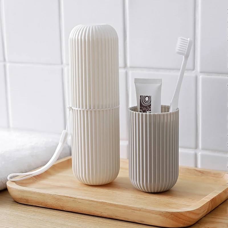 

Environmental Travel Toothbrush Case Containers Toothpaste Storage Water Cup Towel Holder Oral Hygiene Beauty Health Portable