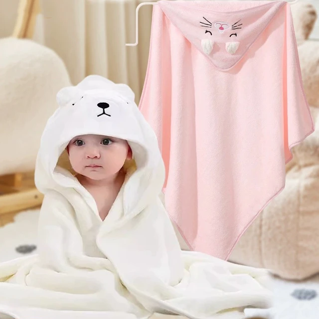 Serviettes à capuche super douces pour bébé garçon et fille, peignoir pour  nouveau-né, serviette de