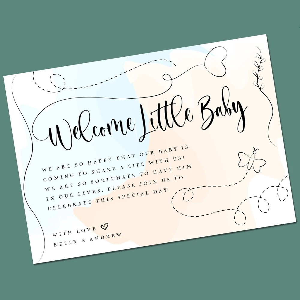 비즈니스, 웨딩 초대장용 맞춤형 감사 카드, 로고, 금박 선물 봉투, 수채화 장식 엽서로 개인화 가능