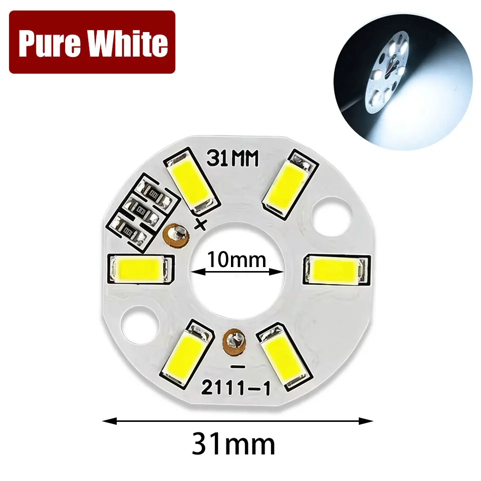 10Pcs DC5V LED 라이트 보드 광원 3W 흰색 따뜻한 흰색 빨간색 다색 모든 램프 보나멘트 야간 조명 무드 라이트 모듈