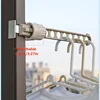 3 Pcs Creative window balcony hanging drying rack stainless steel 8 hanging holes drying rack small portable travel drying rod 6