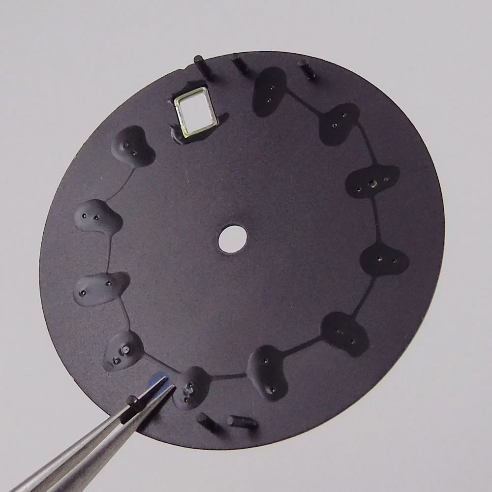 29mm Black & Green Dial with Blue Accents and Luminous Marks