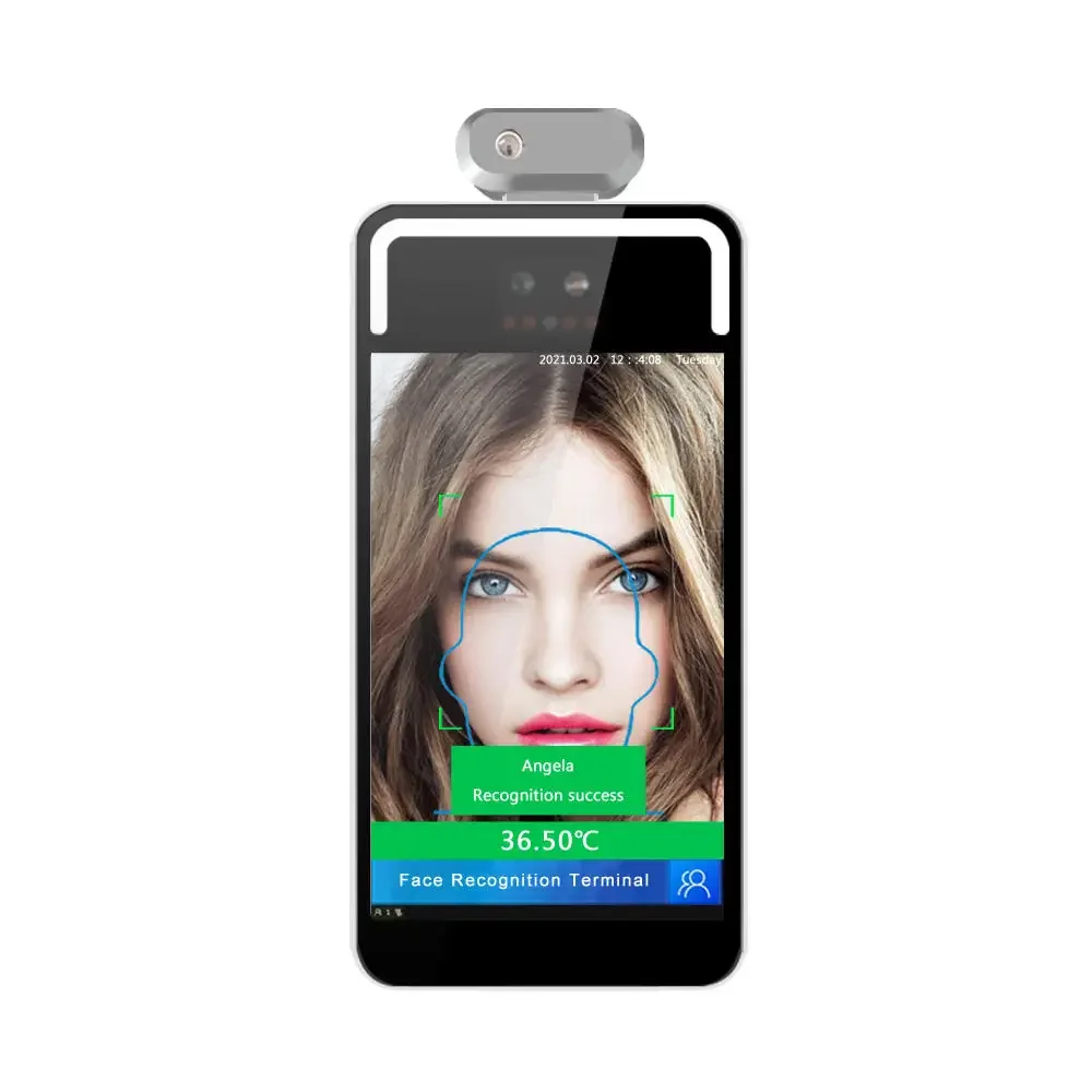 

8 Inch Touch Screen Face Recognition And Temperature Measurement Access Control Time Attendance Machine