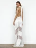 Sexy Backless Party Dress Women Patchwork Lace Sleeveless Halter Maxi Female Dresses 2025 V-neck Slim Hip Package Lady Robes 6