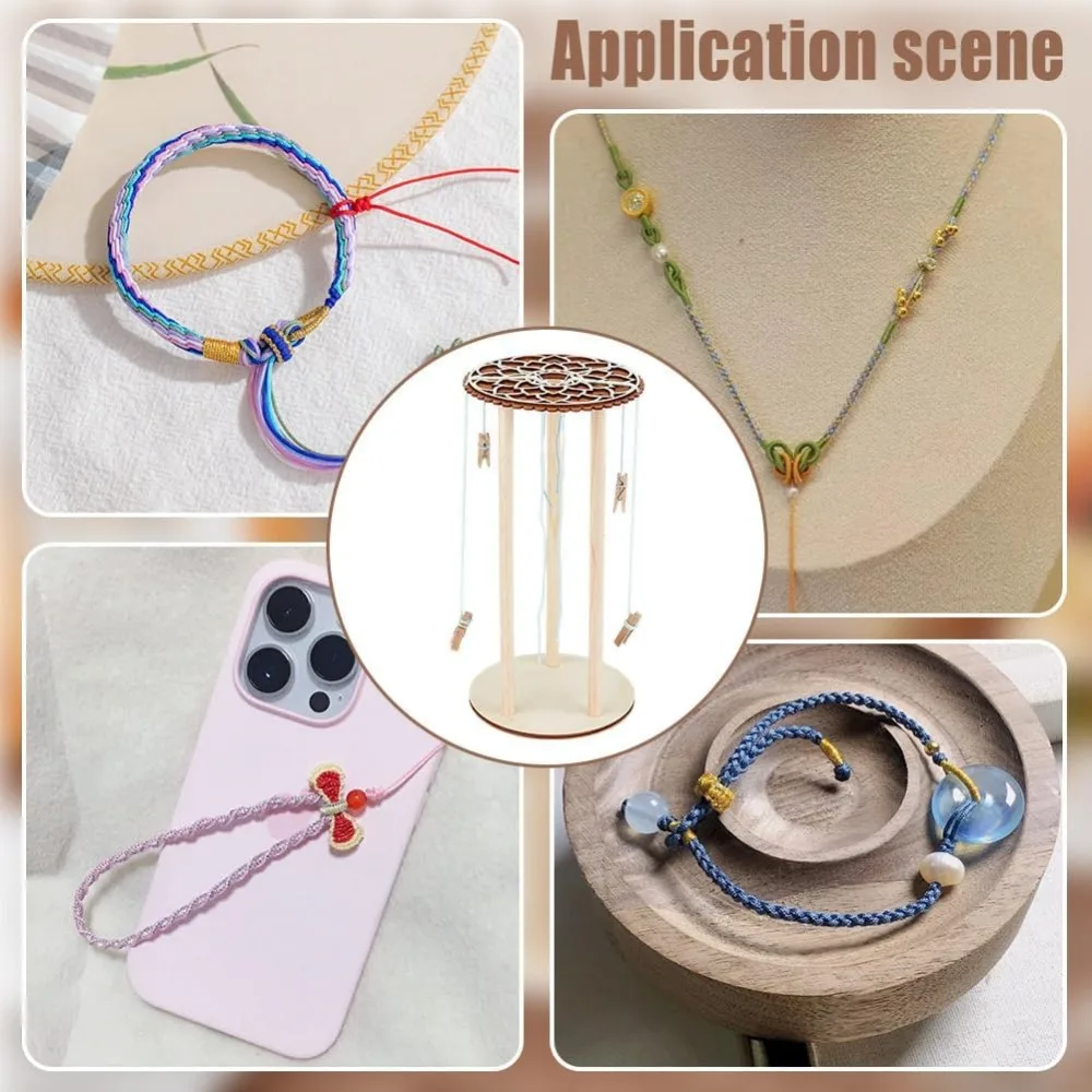 8 Disques De Tissage En Bois Pour Bracelets - Planche à Tresser Corde, Perles - Artisanat DIY