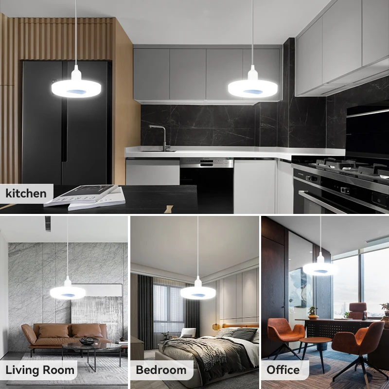 LED Bulb AC 220v E27 Base Household Energy Saving Lamp 15W Indoor Lighting Flying Saucer Light 6500k Ceiling Lamp Garage Light