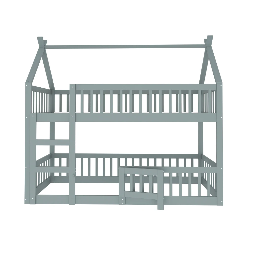 90*200cm/140*200cm Modernes Etagenbett für Kinder, Familienbett für Kinder, mit Treppe, Loft-Design, Etagenbettgestell aus massivem Holz – Detail 27