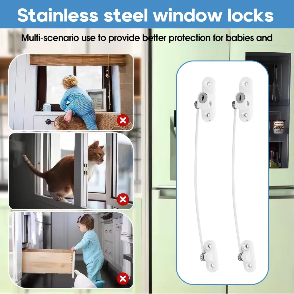 Safety Baby Window Lock children's Lockers Door Lock Children's Protection Limiter For Windows For Children Under One Year: 3 - 5 Days Free Delivery UK