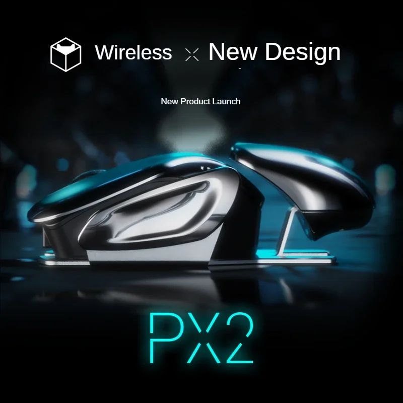 2024 새로운 PX2 2.4G 충전식 음소거 1600 인치 당 점 컴퓨터 마우스 6 버튼 방수 자동 클릭 금속 무선 게임용 마우스