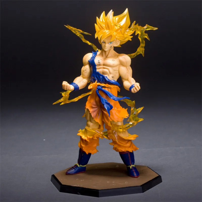 Lover Dragon Ball Z Figure Goku Battle Super Saiyan 2 Anime PVC Figure DBZ  Goku Gold